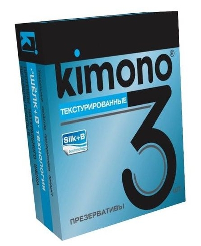 Текстурированные презервативы Kimono - 3 шт. - фото, цены