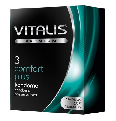 Контурные презервативы Vitalis Premium comfort plus - 3 шт. - фото, цены
