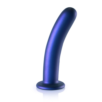 Синий фаллоимитатор Smooth G-Spot - 17,7 см. - фото, цены