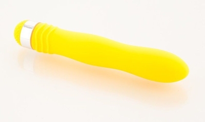 Желтый водонепроницаемый вибратор - 18 см. - фото, цены