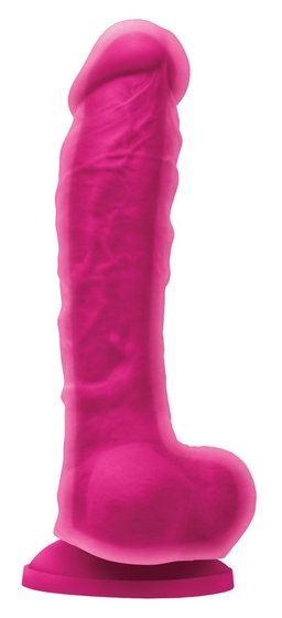 Розовый фаллоимитатор с двойным слоем Dual Density 8 - 22,9 см. - фото, цены