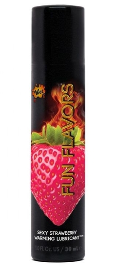 Разогревающий лубрикант Fun Flavors 4-in-1 Sexy Strawberry с ароматом клубники - 30 мл. - фото, цены