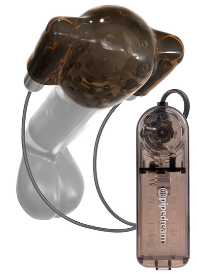Дымчатый вибростимулятор головки пениса Dual Vibrating Head Teaser - фото, цены