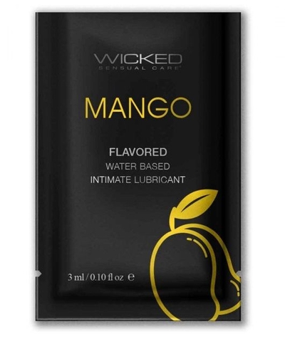 Лубрикант на водной основе с ароматом манго Wicked Aqua Mango - 3 мл. - фото, цены