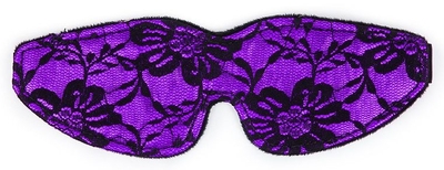 Фиолетовая маска на глаза с черным кружевом - фото, цены