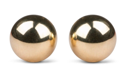 Золотистые вагинальные шарики без сцепки Ben Wa Balls - фото, цены