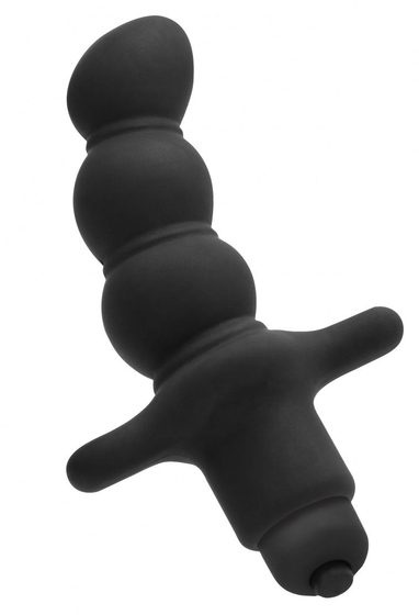 Черный анальный вибростимулятор N 53 Anal Finger Stimulator - 16,5 см. - фото, цены