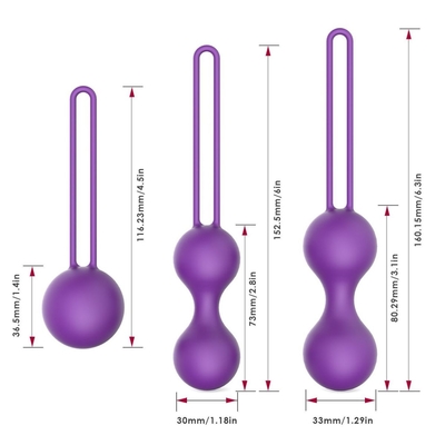 Набор из трех фиолетовых вагинальных шариков Erokay - фото, цены