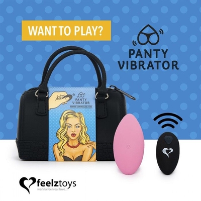 Розовый вибромассажер в трусики с пультом ду Panty Vibe Remote Controlled Vibrator - фото, цены