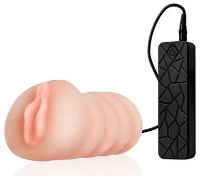 Мастурбатор-вагина Realstuff Vibrating Masturbator Pussy с 10 режимами вибрации и проводным пультом - фото, цены