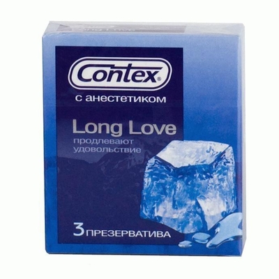 Презервативы с продлевающей смазкой Contex Long Love - 3 шт. - фото, цены
