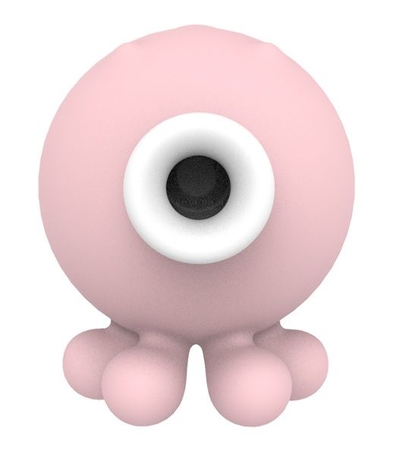 Нежно-розовый вакуумный клиторальный стимулятор-осьминог Octopi - фото, цены