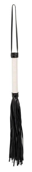 Многохвостовая чёрно-белая плеть - 39 см. - фото, цены