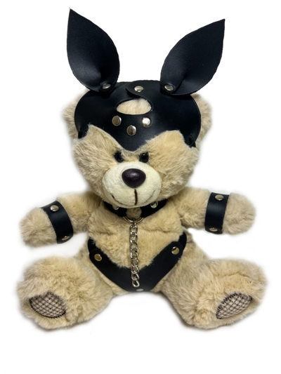 Оригинальный плюшевый мишка в бдсм костюме с ушками - фото, цены