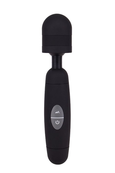 Черный жезловый вибратор Power Tip Massage Wand - 24 см. - фото, цены
