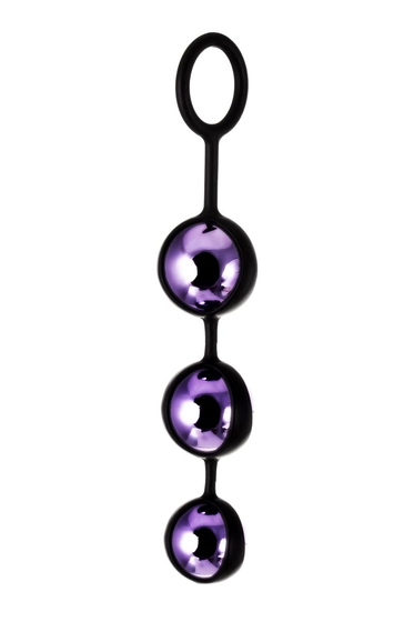 Фиолетово-черные тройные вагинальные шарики Toyfa A-toys - фото, цены