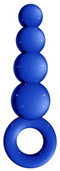 Синяя анальная пробка Chrystalino Tickler - 12 см. - фото, цены