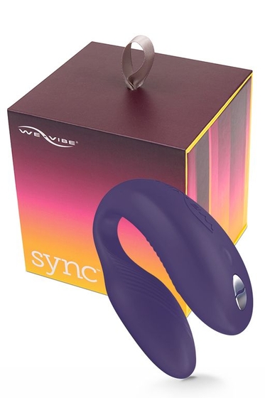 Фиолетовый вибромассажер для пар We-Vibe Sync Purple на радиоуправлении - фото, цены
