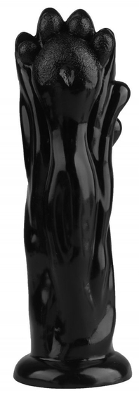 Черная фантазийная анальная втулка-лапа - 25,5 см. - фото, цены