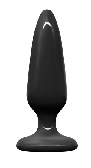 Черная конусовидная анальная пробка Plug № 5 - 10,1 см. - фото, цены