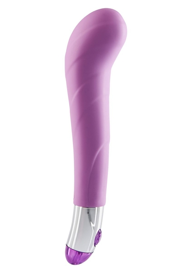 Фиолетовый вибратор Lovely Vibes G-spot - 20 см. - фото, цены