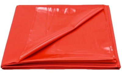 Красная виниловая простынь - 217 х 200 см. - фото, цены