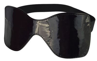 Черная лаковая маска на резиночке - фото, цены