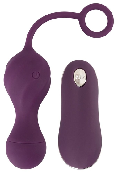 Фиолетовые вагинальные виброшарики Remote Controlled Love Balls - фото, цены