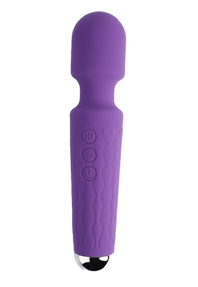 Фиолетовый перезаряжаемый wand-вибратор Knight - 20,2 см. - фото, цены
