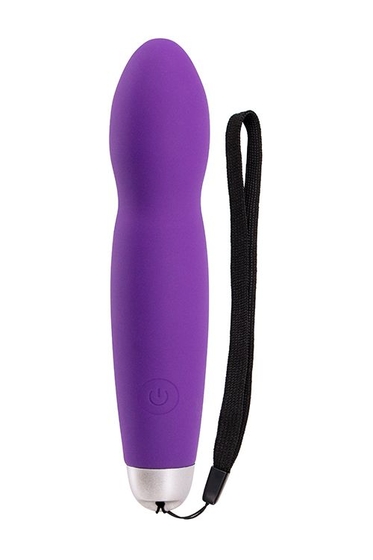Фиолетовый мини-вибромассажер Elegance Intense Power - 14 см. - фото, цены