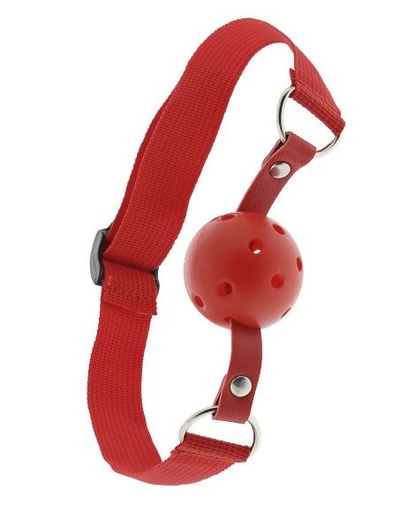 Красный кляп-шар с отверстиями Blaze Breathable Ball Gag - фото, цены