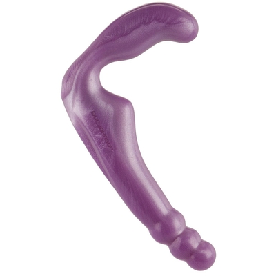 Безремневой фиолетовый страпон из силикона The Gal Pal - 17 см. - фото, цены
