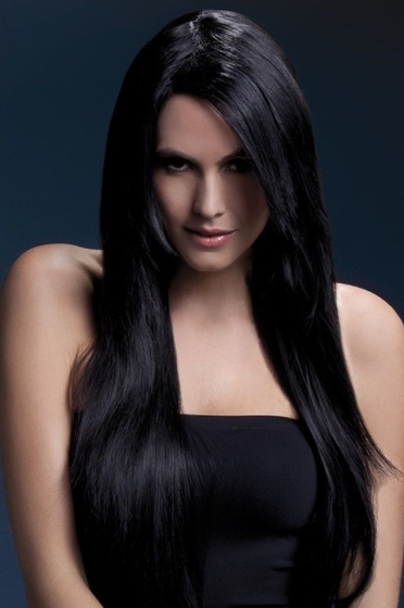 Темноволосый парик с косой чёлкой Amber - фото, цены