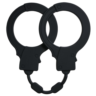 Чёрные силиконовые наручники Stretchy Cuffs Black - фото, цены