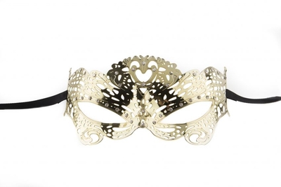 Золотистая металлическая маска Butterfly Masquerade Mask - фото, цены
