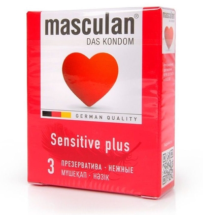 Презервативы Masculan Sensitive plus - 3 шт. - фото, цены