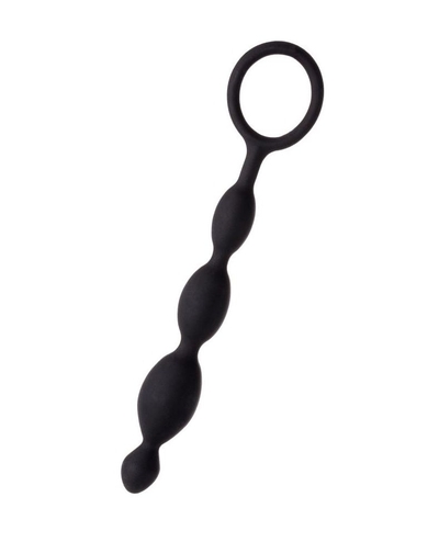 Анальная цепочка черного цвета A-toys - 19,5 см. - фото, цены