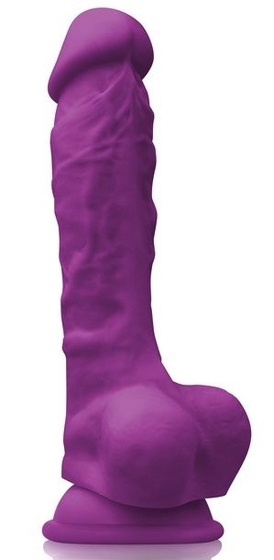 Фиолетовый фаллоимитатор на присоске 7 Dildo - 22,3 см. - фото, цены