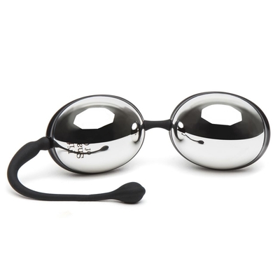 Серебристо-черные вагинальные шарики Inner Goddess Silver Jiggle Balls - фото, цены