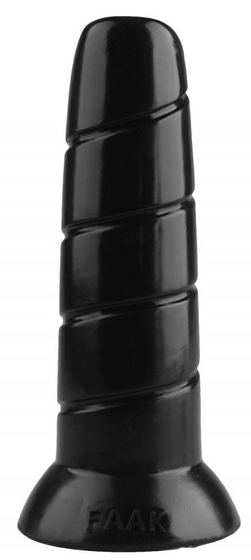 Черная винтообразная анальная втулка - 19,5 см. - фото, цены
