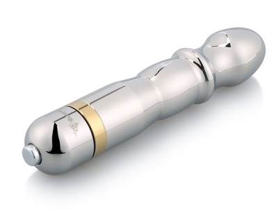 Классический серебристый вибратор-елочка Notabu - 12 см. - фото, цены