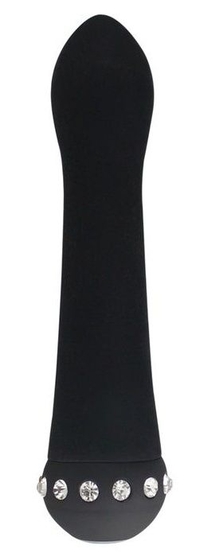 Черный вибратор Sparkle Succubi Bliss Caressing Vibe - 14,2 см. - фото, цены
