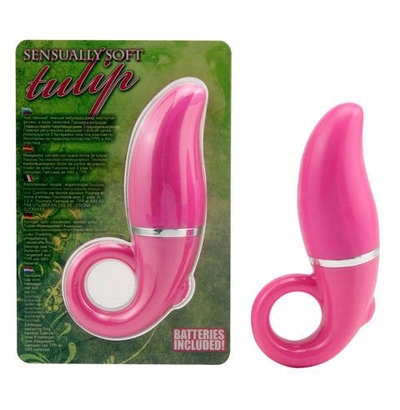 Розовый мини-вибратор Tulip - 12 см. - фото, цены