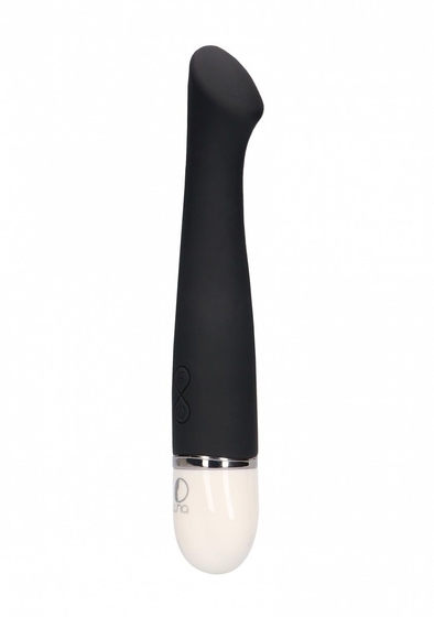 Чёрный гнущийся вибратор Asteria - 20,5 см. - фото, цены