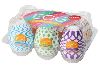 Набор из 6 мастурбаторов Tenga Egg Iv с различным рельефом - фото, цены