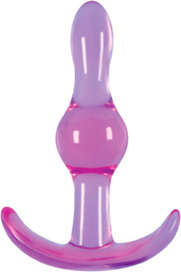 Фиолетовая анальная пробка Jelly Rancher T-Plug Wave - 9,7 см. - фото, цены