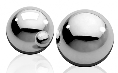 Серебристые металлические вагинальные шарики Heavy Weight Ben-Wa-Balls - фото, цены