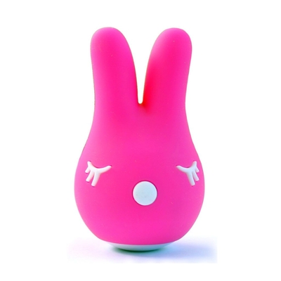Ярко-розовый вибростимулятор Bunny с ушками - фото, цены