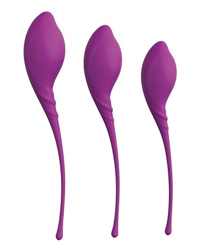 Набор из 3 фиолетовых вагинальных шариков Pleasure Balls Eggs Kegel Exercise Set - фото, цены
