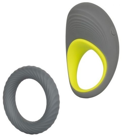 Набор из двух серых эрекционных колец Link Up Edge - фото, цены